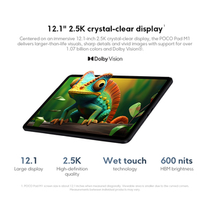 POCO Pad M1 Global version CPU Snapdragon® 7s Gen 4 Mobile Platform 12.1" 2.5K crystal-clear display screen Xiaomi HyperOS 2 - Product Image 4