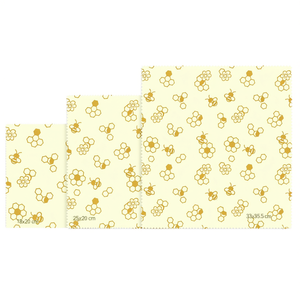 Beeswax Wrap Set 3 Pieces 18x20 Cm 25x28 Cm 33x35.5 Cm Reusable Food Cover For <b>Kitchen</b> <b>Storage</b> - Product Image 2