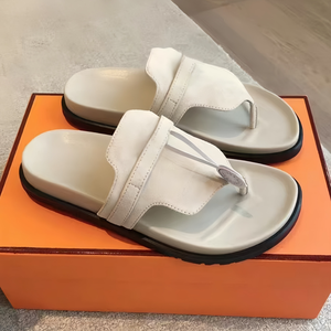 Zapatos de Diseñador de Lujo para Hombre, Chanclas de Playa para Exteriores, Pantuflas de Cuero PU para Mujer, Sandalias Planas, Zapatos Casuales para Caminar - Product Image 3