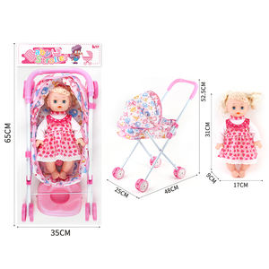 Nuevo Diseño de Juguete de Estilo de Dibujos Animados para Jugar a Roles, Muñeca Pequeña para Niña con Set de Cochecito - Product Image 3