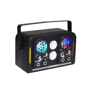 Projecteurs de scène LED RVBW sept-en-un à motifs avec télécommande pour ambiance DJ et discothèque - Product Image 6