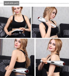 Massageador Elétrico Sem Fio de Percussão Profunda com Luz Infravermelha, 6 Modos e Controle de Temporização para Pescoço, Ombros, Costas e Pernas - Product Image 3