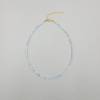 Collier ras du cou en perles de pierres précieuses naturelles de 2-3 mm, facettées, pour femmes