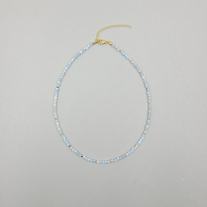 Collar de Piedras Preciosas Curativas de Cristal Natural, Collar de Cuentas de Piedras Preciosas Facetadas de 2-3 mm para Mujer - Product Image 5