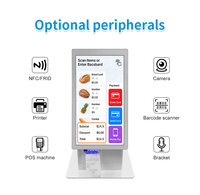 Terminal de Pago con Pantalla Táctil de 21.5 Pulgadas para Pedidos de Autoservicio, Terminal POS Android WiFi, Máquina de Pago sin Efectivo para Restaurantes