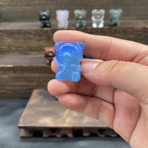 1.2 Inch Small Size <b>Cute</b> Crystal <b>Bear</b> Gemstones Carvings Crystal Healing Stones Craft Christmas Gift Souvenir - Product Image 2