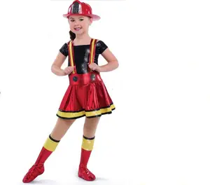 Красивый танцевальный костюм балетное платье принтом «Пожарный Сэм» для детей, для выступлений на сцене