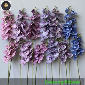 AEV164 Venta al por mayor Orquídea artificial Flores <span class=keywords><strong>Dendrobium</strong></span> Orquídea Púrpura Real Touch Orquídea Ramas - Product Image 2