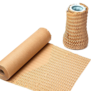 Rouleau de <span class=keywords><strong>papier</strong></span> d'emballage en nid d'abeille Alternative durable au rouleau à bulles <span class=keywords><strong>pour</strong></span> le déplacement/expédition/rouleau d'emballage avec 20 autocollants fragiles - Product Image 1
