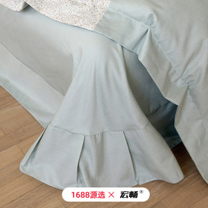 Juego de Ropa de Cama de Algodón con Diseño de Osito de Peluche Estilo Coreano, 4 Piezas, Bordado, Color Sólido, Dibujos Animados, para Niños, Uso en las Cuatro Estaciones - Product Image 3