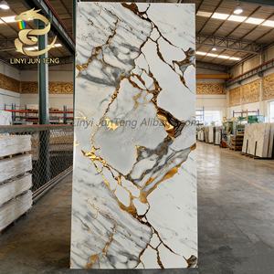 Panneau mural en marbre 1220*2440mm Classique Commerce Divertissement Imperméable Haute brillance <span class=keywords><strong>Feuille</strong></span> de PVC Design moderne pour l'intérieur - Product Image 3