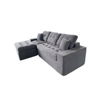 Canapé modulaire en forme de L avec ottoman, combinaison libre, canapé en tissu pour salon, meubles de maison