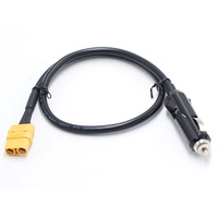 Cable de Alimentación de 1.5m XT60 a Encendedor de Cigarrillos para Coche, 12V 24V, para Estación de Energía, 16AWG