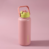 Bouteilles en acier inoxydable détachables de 32 oz, bouteilles en acier inoxydable 304 avec couvercle à verrouillage durable 2-en-1 avec poignée
