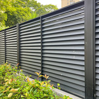 Clôture en aluminium moderne personnalisable, écran d'intimité extérieur, clôture de jardin décorative en métal, facile à assembler pour maison et villa