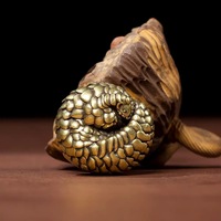 Statue de pangolin en laiton, sculpture animale antique, figurine de thé vintage, objet de collection, cadeau pour enfants, belle sculpture, collection pour la maison