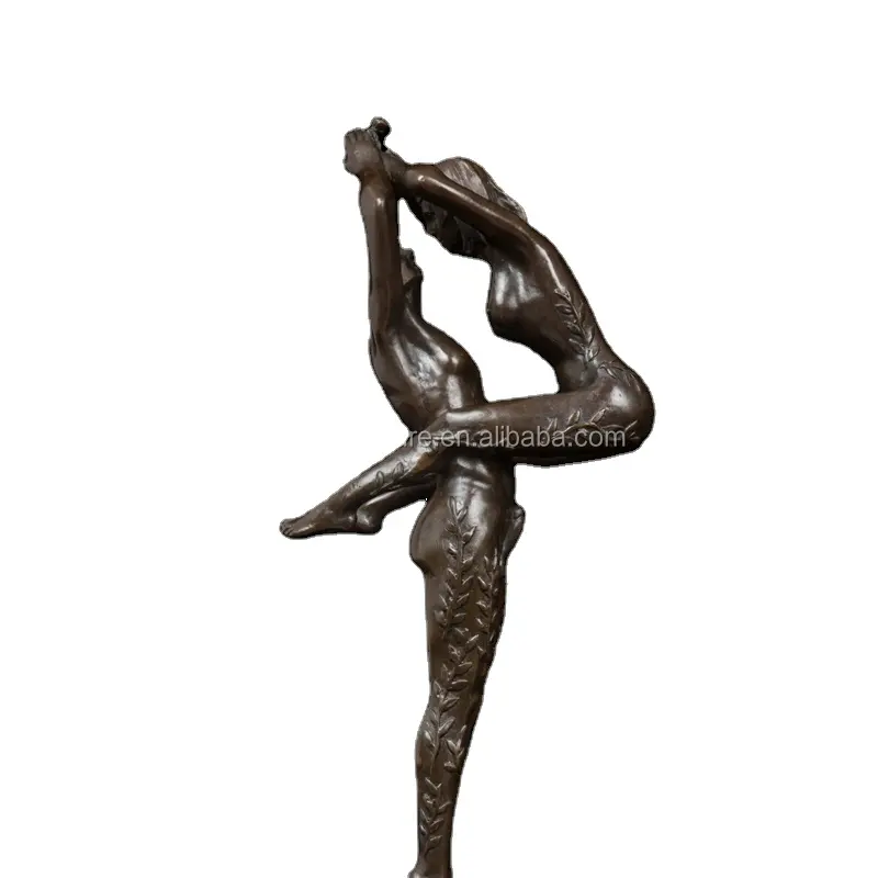 Caliente fundición de bronce de tamaño natural sexy hombre y mujer estatua escultura