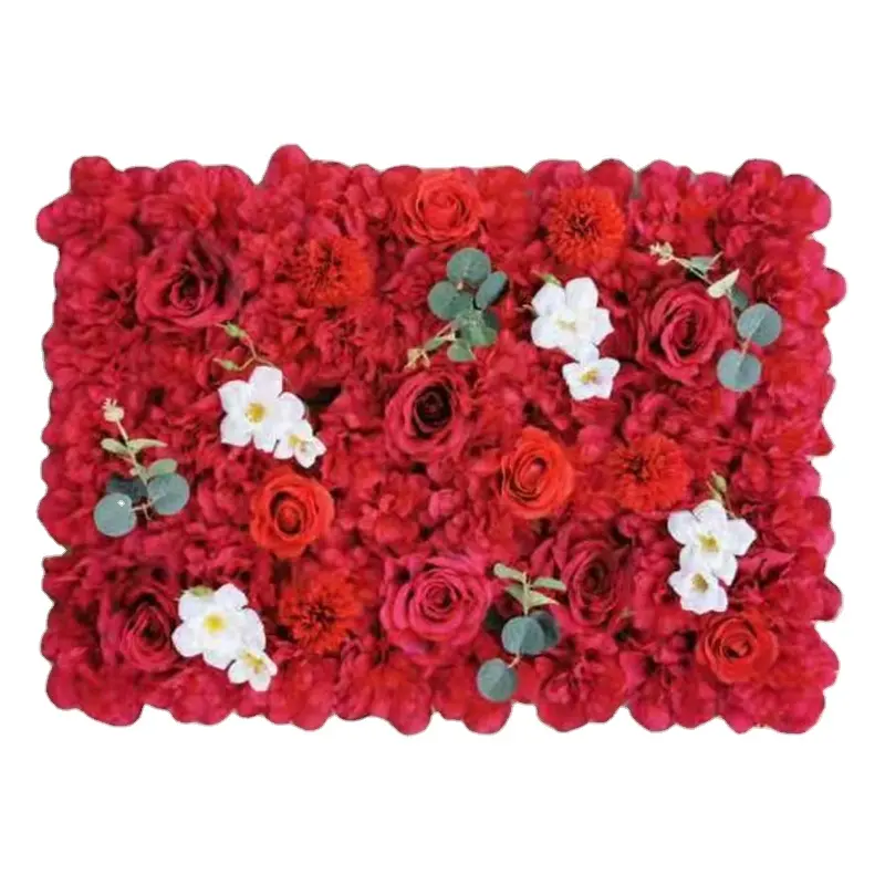 6 gói 24 * 16in Chất lượng cao Floral Rose phông nền sự kiện hoa lụa tường Backdrop Fleur artificielle hoa trang trí