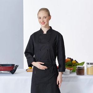 Uniformes de chef à manches courtes Vêtements de travail de chef de cuisine d'hôtel Tenues de chef pâtissier Cuisine occidentale <span class=keywords><strong>Tenue</strong></span> de chef personnalisable - Product Image 4