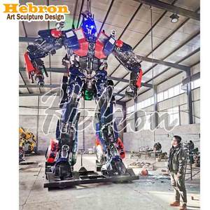 Sculpture de robot en métal transformable sur mesure, grand format, pour décoration d'entrée de portail extérieur, statue pour parc - Product Image 3