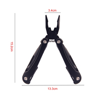 Outil multifonction 12 en 1 en acier inoxydable, outil de poche, outil de survie en camping, équipement de plein air EDC avec couteau, tournevis pour la randonnée OEM