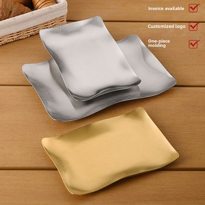 <span class=keywords><strong>Plateau</strong></span> rectangulaire ondulé en acier inoxydable pour barbecue coréen, sashimi, sushi, desserts, en-cas, service <span class=keywords><strong>de</strong></span> table pour restaurant et hôtel - Product Image 3