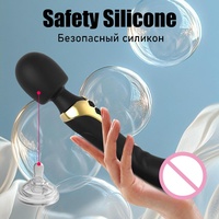 Masajeador de Doble Extremo Potente y Recargable de Silicona, Resistente al Agua, Juguete Sexual para Mujeres, Superventas