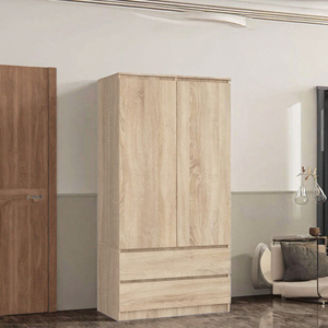 Armoire de chambre moderne en bois à prix d'usine abordable pour bébé, avec coiffeuse et deux tiroirs - Product Image 1