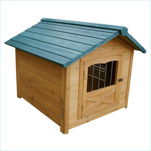 Casa para perros de gran tamaño, Perrera de madera, cama para mascotas, casa para perros y gatos impermeable para exteriores, jaula Interior para perros y gatos, nido con cojín - Product Image 2