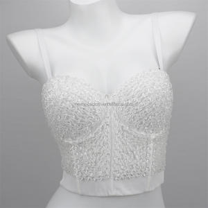 Novance Desi Girl-vestido Sexy con cuentas <span class=keywords><strong>de</strong></span> diamante, Bralette <span class=keywords><strong>de</strong></span> pico profundo, Top corto, Ropa <span class=keywords><strong>de</strong></span> noche, Corsés, sujetador Para Mujer, Juvenil - Product Image 3