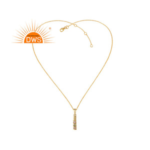 Gold Plated Silver <b>Long</b> Chain <b>Necklace</b> Ethiopian and Pink Opal Gemstone Pendant Silver Bar <b>Necklace</b> Jewelry Supplier - Product Image 1