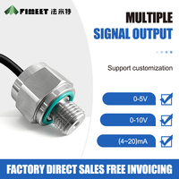 FIMEET Mini Stainless Steel Pressure Transmitter IP65 4-20mA Liquid/Gas Range Micro Pressure Transducer 0.5%FS Accuracy