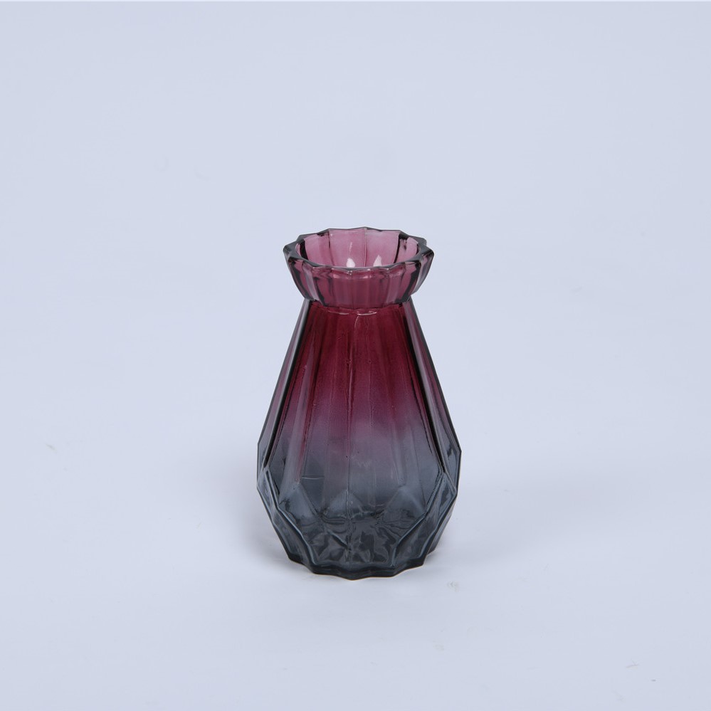 Оптовая продажа, недорогая цветная высокая декоративная стеклянная ваза из 3 наборов для свадьбы