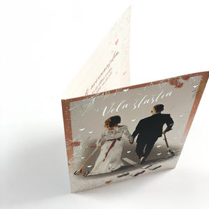 Produsen kustom pesan suara merekam Audio musik kartu Natal/Terima Kasih/kartu pos logo emas foil cetak offset - Product Image 3