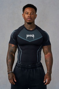 T-Shirt Aderente da <span class=keywords><strong>Uomo</strong></span> Stile Americano ad Alta Elasticità per Jogging, Sport, Fitness e Allenamento, Asciugatura Rapida, Manica Corta - Product Image 6