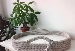 Nouveau panier de rangement pour bébé de maternelle, en corde de coton tressée, écologique, portable, avec rembourrage en mousse à mémoire de forme argentée, pour nouveau-né - Product Image 6