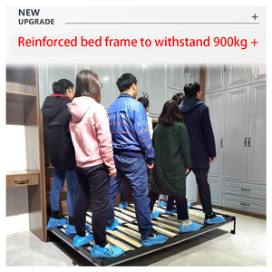 Mobile Salvaspazio Multiuso Personalizzato <span class=keywords><strong>Letto</strong></span> a Scomparsa Nascosto a Parete Girevole Verticale con Pouf Orizzontale Pieghevole <span class=keywords><strong>Su</strong></span> <span class=keywords><strong>Misura</strong></span> <span class=keywords><strong>Letto</strong></span> Murphy - Product Image 2