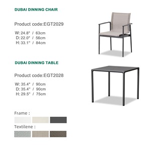 Express Garden Morden Mobilier de jardin extérieur Nouveau design Ensemble chaise et table en maille pour les repas et le parc - Product Image 3