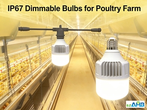 Lampe LED 15W pour élevage avicole AC100-265V, gradation 0-100%, garantie 5 ans, couvercle transparent - Product Image 1