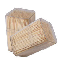 Cure-dents jetables à la menthe, sans odeur, en bambou, emballés individuellement, double pointe, écologiques, 6,5 cm, certifiés FSC, directement du fabricant