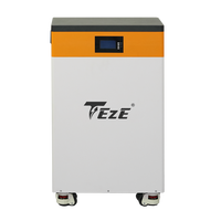 Système de Stockage d'Énergie Domestique Teze 51.2V 314Ah 300Ah 16KWh, Batterie Lithium Lifepo4 Powerwall pour Solaire Résidentiel