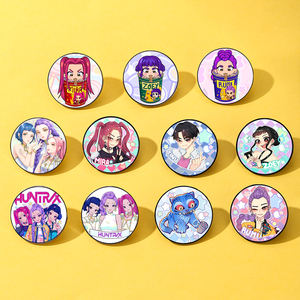 Yini K-POP Demonenjacht Geïnspireerde Zinklegering Emaille Pinnen-Uv Geprint Levendige K-Pop Fantasy-Badges, Duurzame Verzamelobjecten Voor K-Pop - Product Image 3