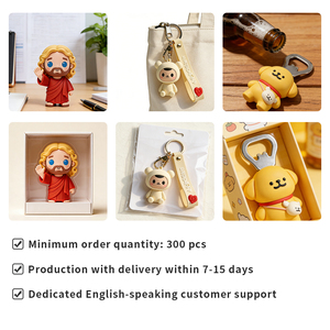 Mascottes 3D en PVC de personnages de dessins animés, figurines miniatures en caoutchouc souple personnalisées, statues créatives, articles promotionnels OEM pour grandes marques vérifiables - Product Image 6