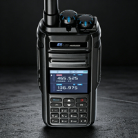 Radio bidirectionnelle haute puissance 10W, portée de communication 10 km, haute qualité avec écran, étanche, radio UHF VHF portable
