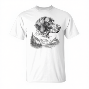 Camiseta con diseño de perro perrero alemán de pelo corto, unisex, para adultos, color blanco - Product Image 2
