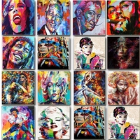 Dropshipping Peinture de portrait colorée par numéros Décoration de maison personnalisée Peinture à l'huile de beauté DIY Peinture sur toile par numéros