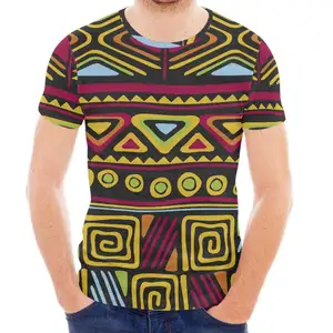 Summer Short Sleeve T Shirt For Men African Ethnic And Tribal Motifs Geometric Oversized Stylish T Shirts For Men Clothing Print