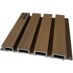 Ngoài trời tếch không thấm nước gỗ Tếch màu WPC slated tường ốp - Product Image 4