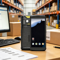 Terminal Portátil Robusto de Alta Calidad con Pantalla de 6 Pulgadas, Teléfono Inteligente Android PDA con Escáner de Código de Barras Integrado para Almacén