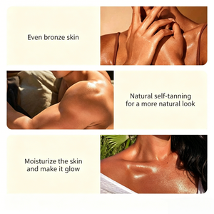 Aceite <span class=keywords><strong>Bronceador</strong></span> SYLAX, Aceite de Coco Natural, Autobronceador, Loción Hidratante Bronceadora para Cuerpo y Rostro, Cosméticos Profesionales para Bronceado - Product Image 5